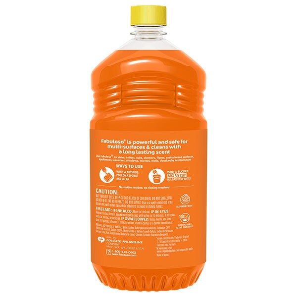 Fabuloso 2X, Orange with Baking Soda Scent Back